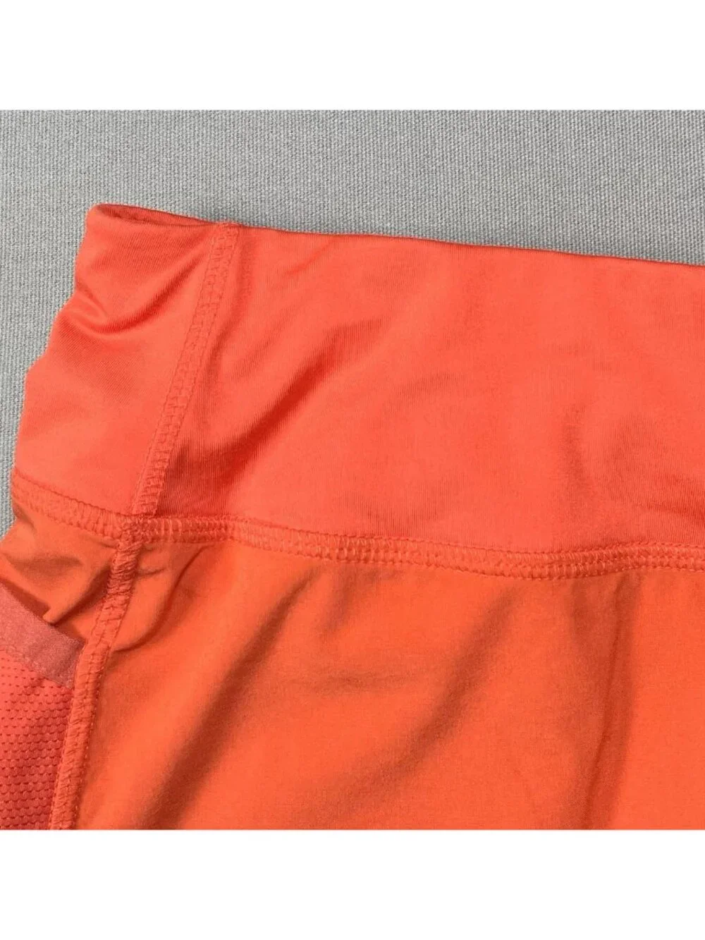 Athleta Ready To Go Orange Athletic Mid Rise Shorts Inseam 3.5